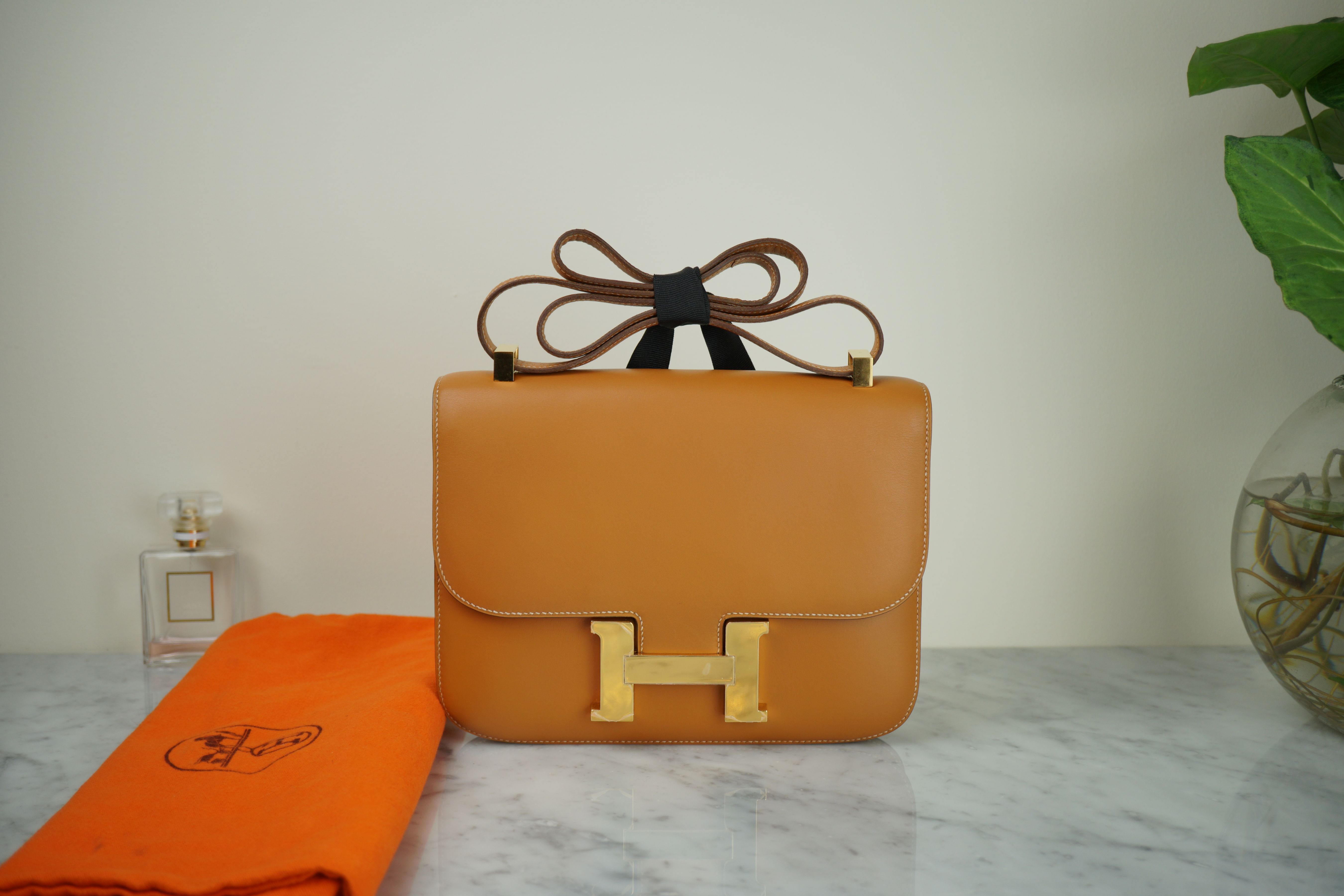 Vintage Hermes Constance 23 Rare Barenia Fauve Leather GHW