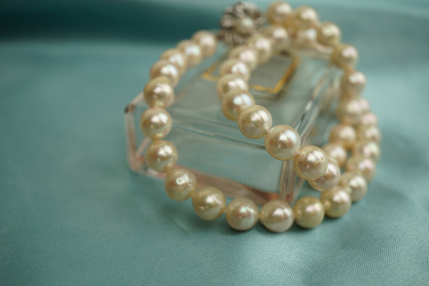 Akoya Pearls 9mm Necklace Silver
