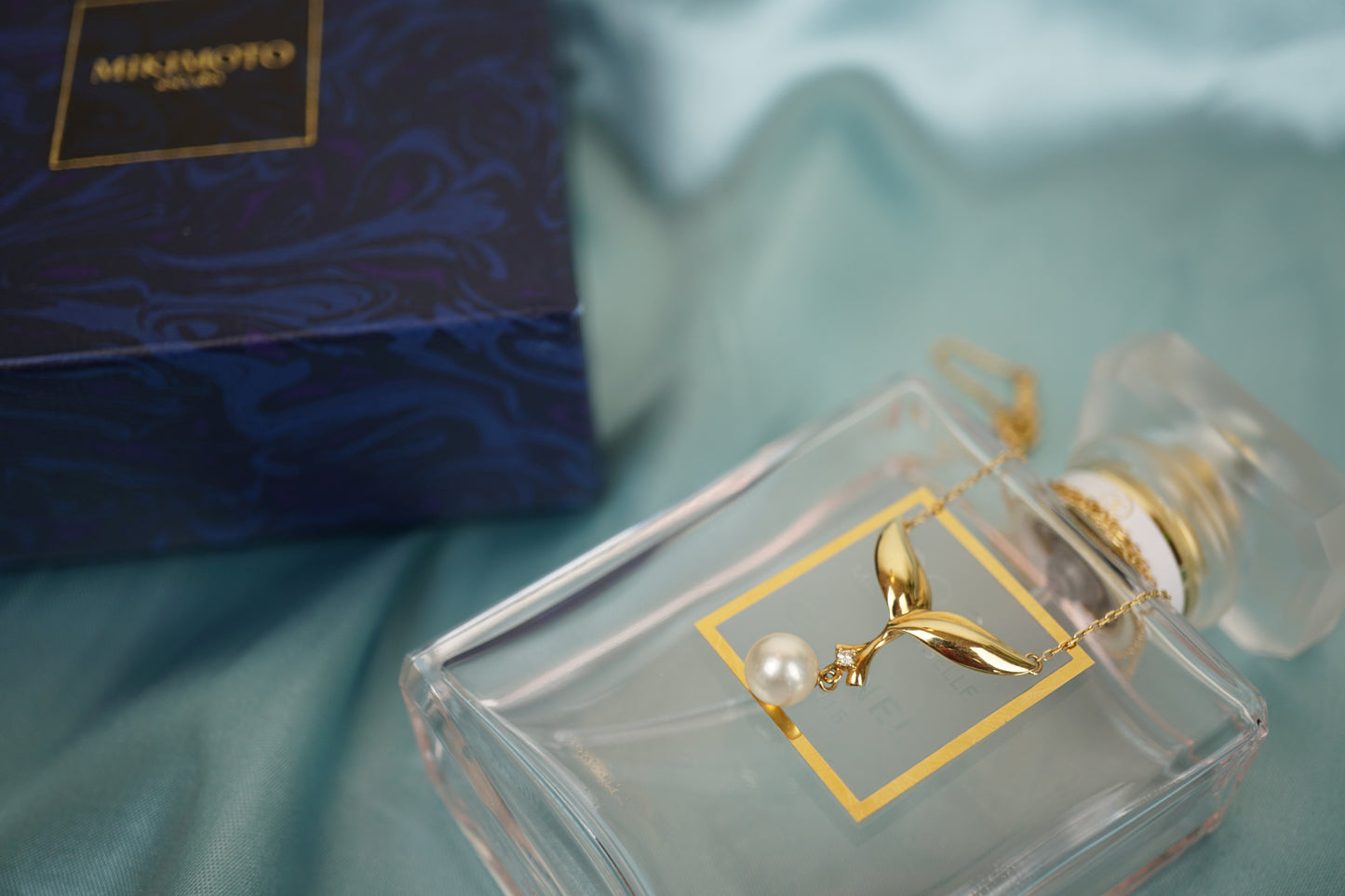 Mikimoto 18k Akoya Pearl 7.5mm & Diamond Pendant Necklace