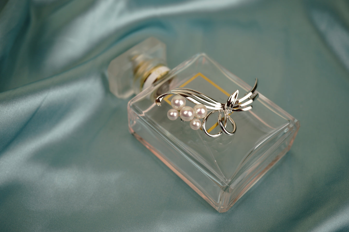 Mikimoto Akoya Pearl 7-5mm Sterling Silver Flower Bouquet Brooch
