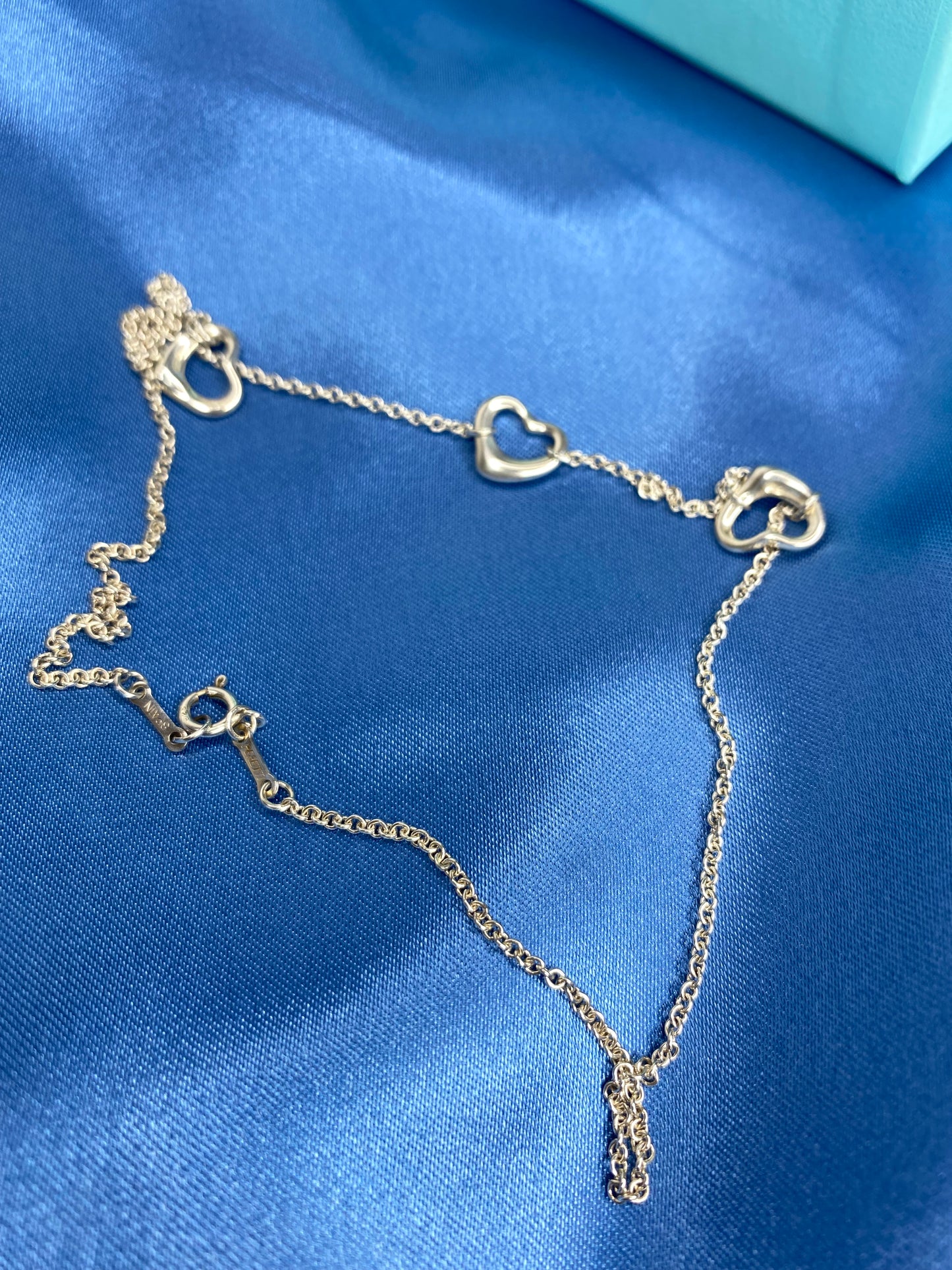 Tiffany Elsa Peretti Open Heart Sets Silver - Stud Earrings, Necklace and Bracelet