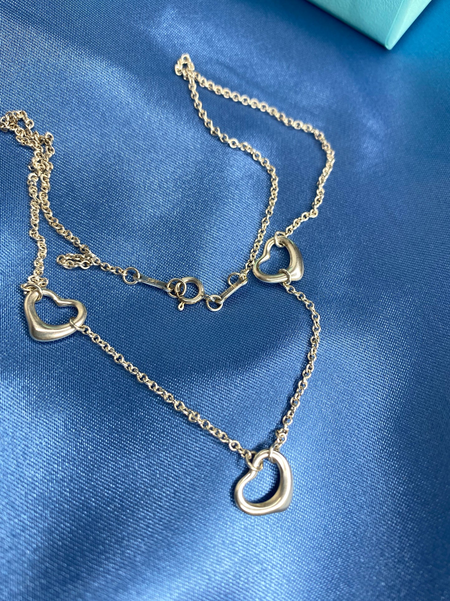 Tiffany Elsa Peretti Open Heart Sets Silver - Stud Earrings, Necklace and Bracelet