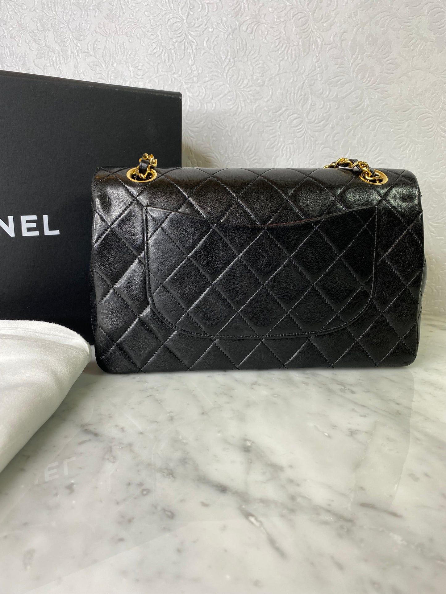 Chanel Classic Flap Lambskin Black GHW - Small