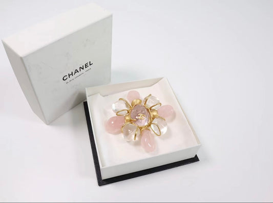 Chanel 2000 Pink Crystal Brooch 24k GHW (Pre-Order)