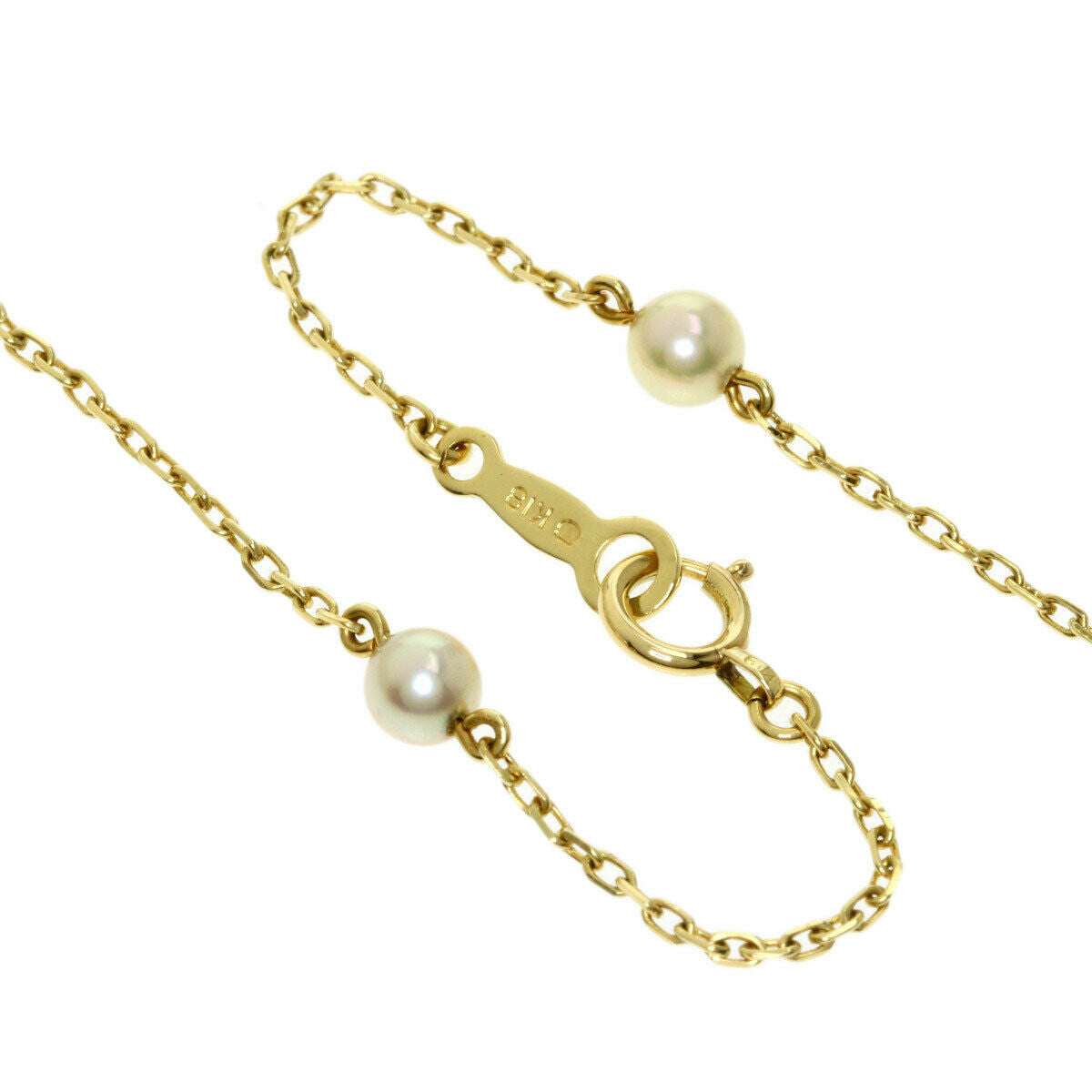 Mikimoto Pearl 18k Gold Vine Necklace