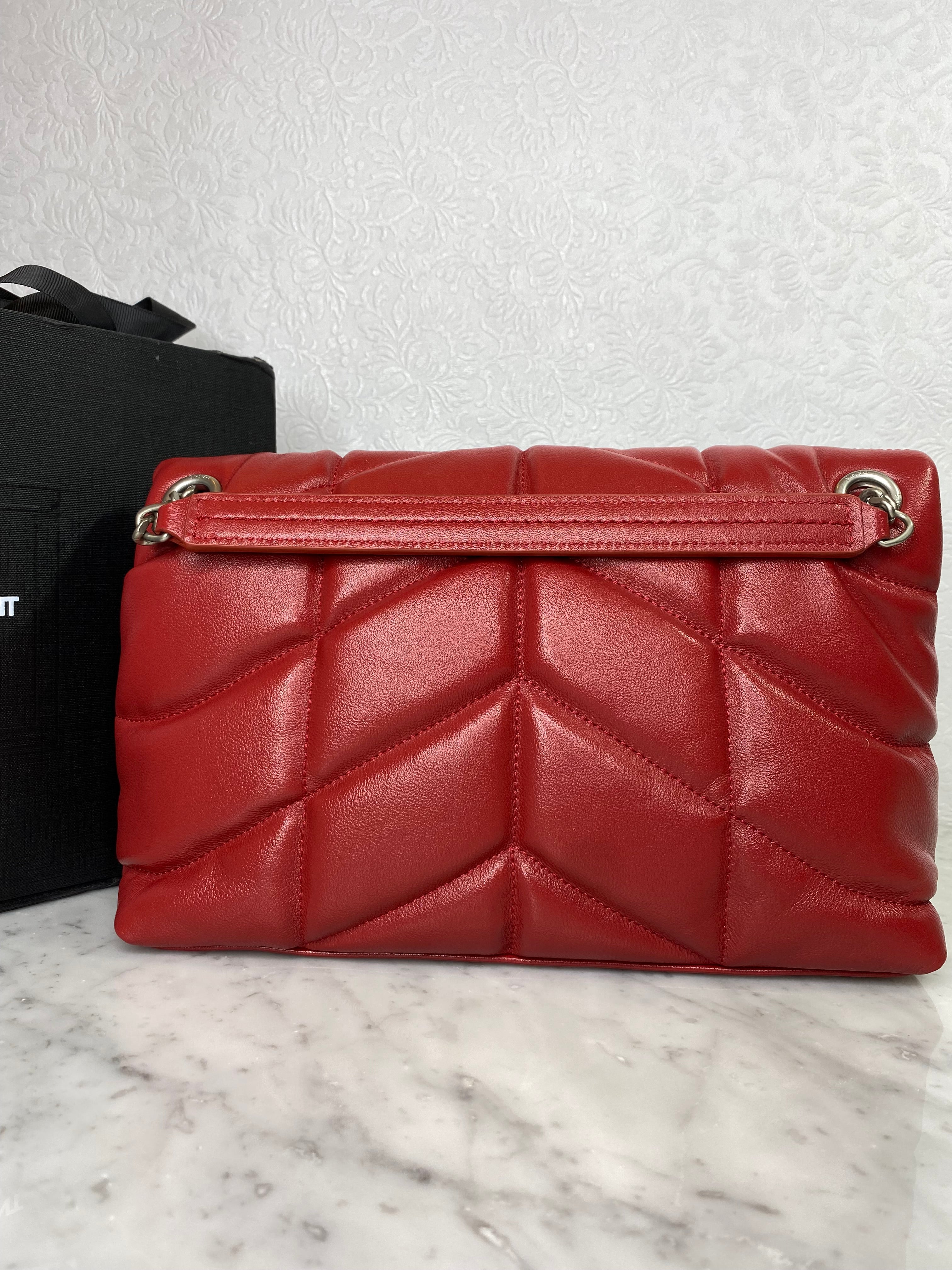 Ysl red sales quilted bag